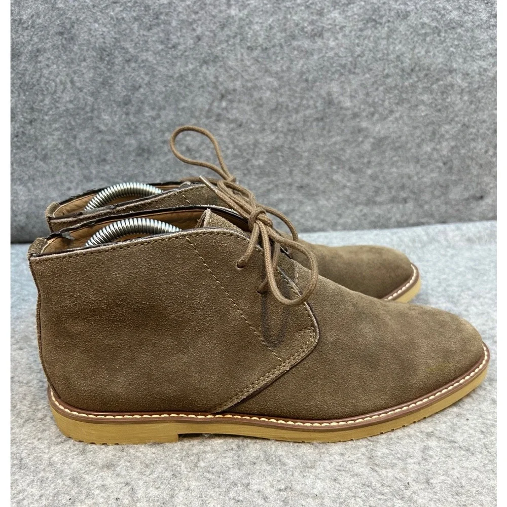 Banana Republic Mens Suede Chukka Boots Olive Brown Lace Up Desert Boots Size 8